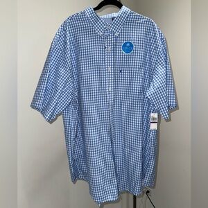 NWT IZOD Breeze Collection Blue Check Shirt 2XLT